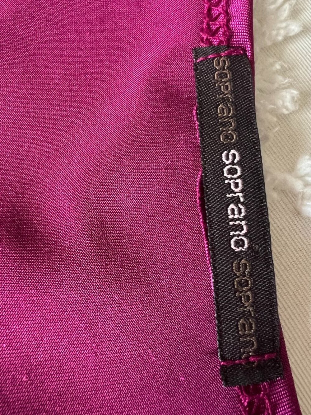 Y2K Soprano Magenta Accordion Pleat Retro Fit & Flare Dress SIZE LARGE - Picture 5 of 14